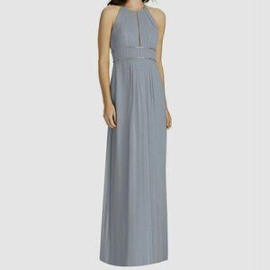 NEW Jenny Packham Rhinestone Platinum Women 12 Formal Maxi Wedding Guest Dress